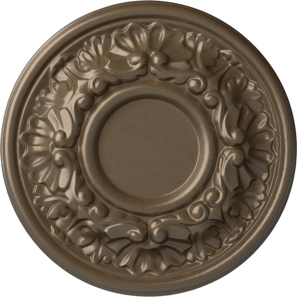 Ekena Millwork Odessa Ceiling Medallion (Fits Canopies up to 2 1/2"), Hand-Painted Warm Silver, 7 1/2"OD x 1 1/8"P CM07ODWSS - main